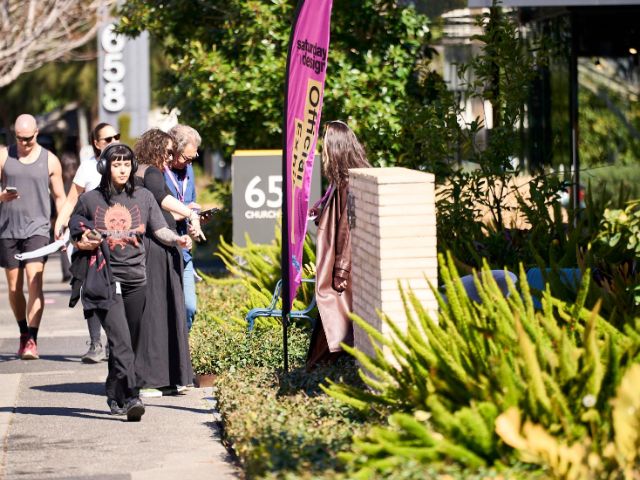Guests at a Saturday Indesign event